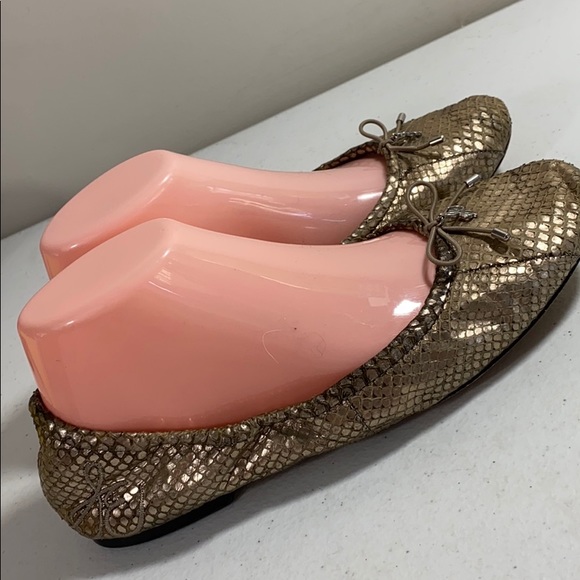 Sam Edelman metallic snake print flats shoes - Picture 4 of 8